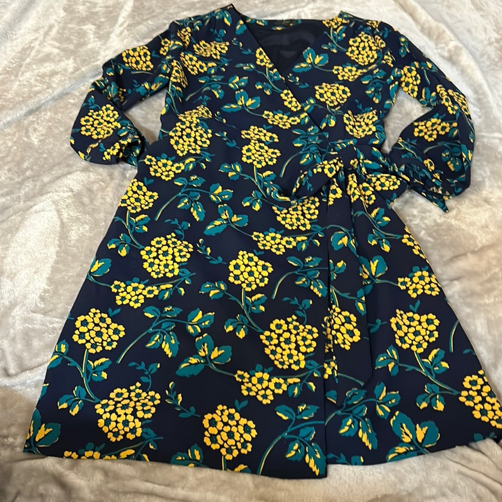 J crew golden floor wrap dress